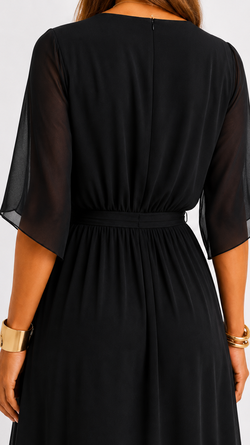 Eloise | Elegant Chiffon Wrap Maxi Dress