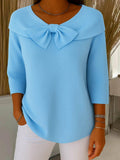 Tivella™ | Sweater with Bow and Round Neckline