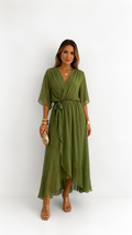 Eloise | Elegant Chiffon Wrap Maxi Dress