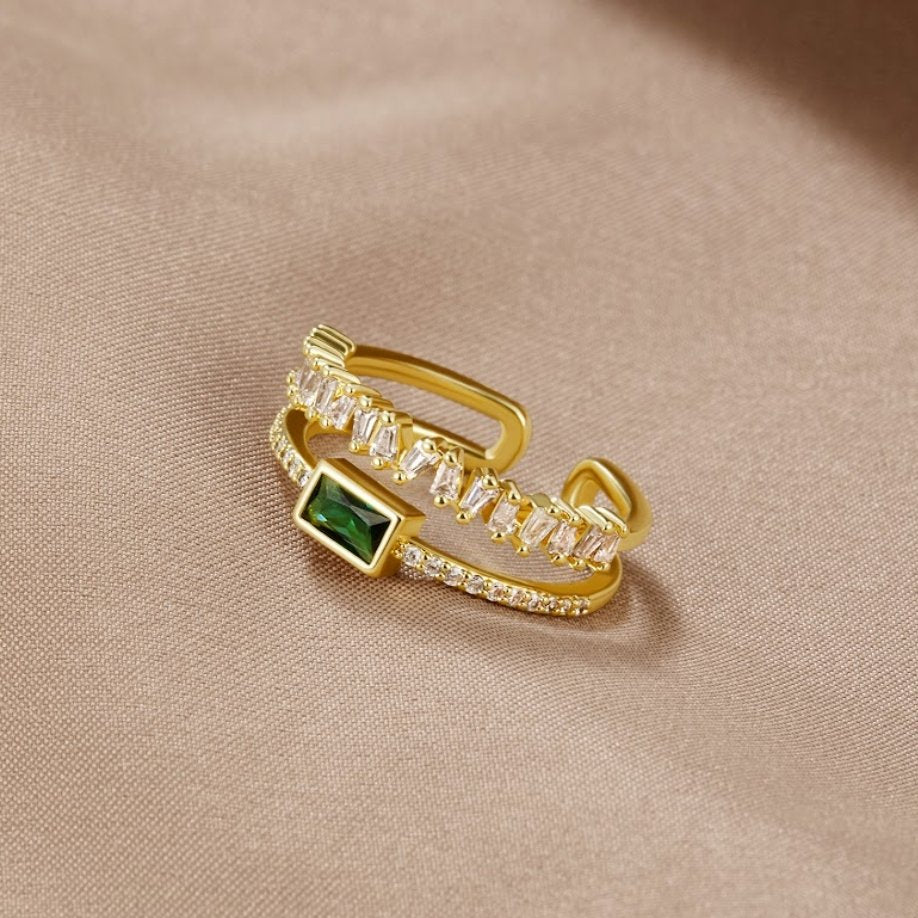 Eugenia - Ring made of layered crystal