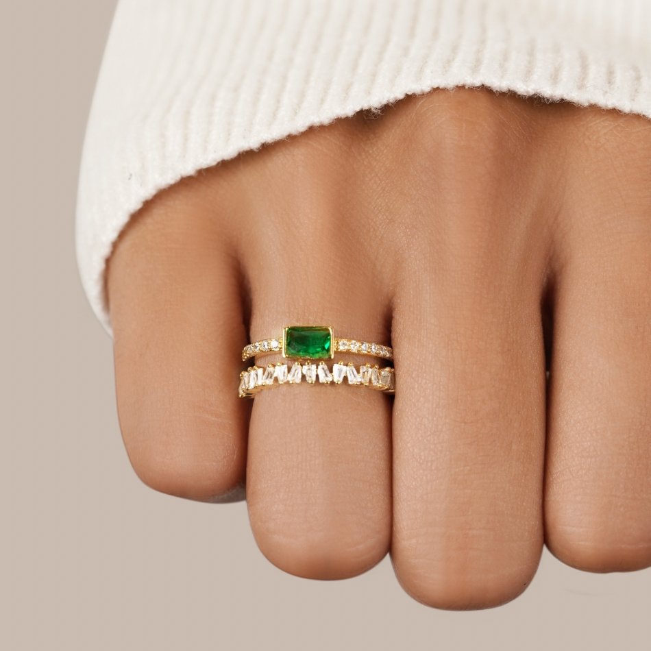 Eugenia - Ring made of layered crystal