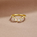 Crystal Gold Vine Ring