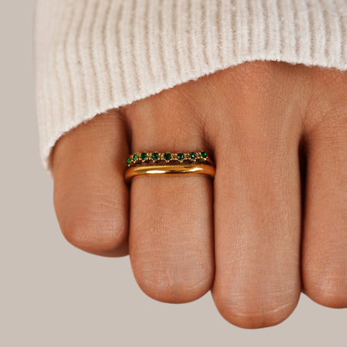 Carmen - Emerald Layered Ring