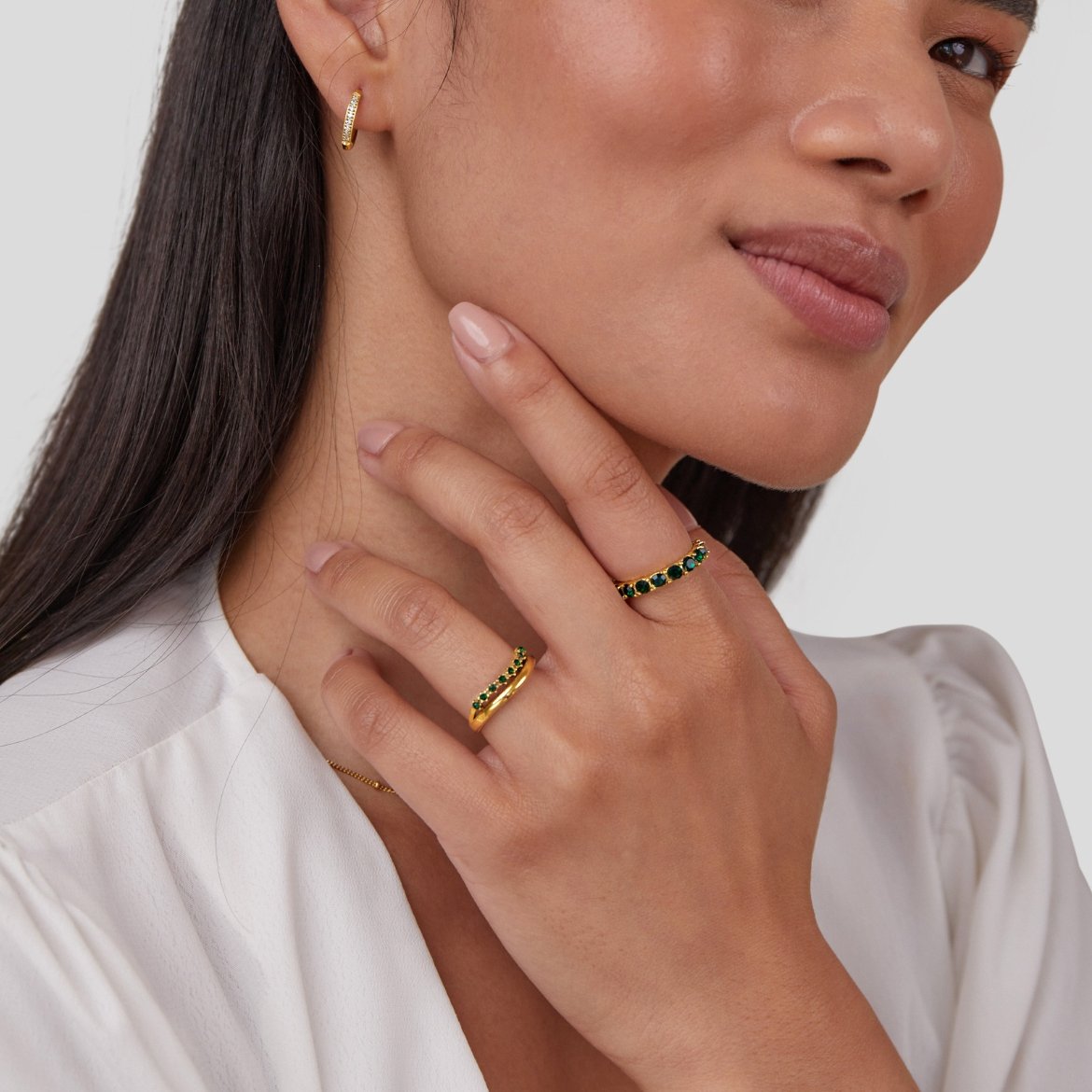 Carmen - Emerald Layered Ring