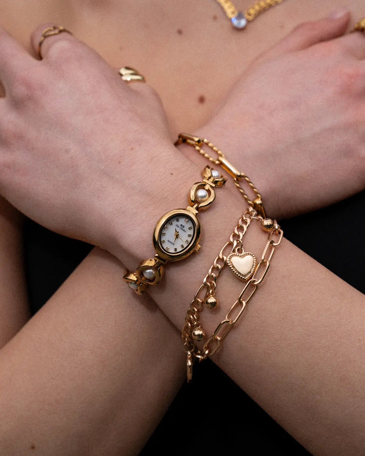 Luxury Ladies Watch with Pearl Details
