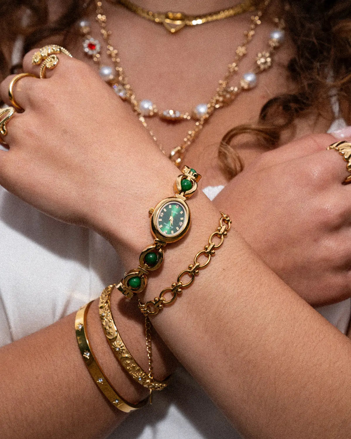 Luxury Ladies Watch with Pearl Details