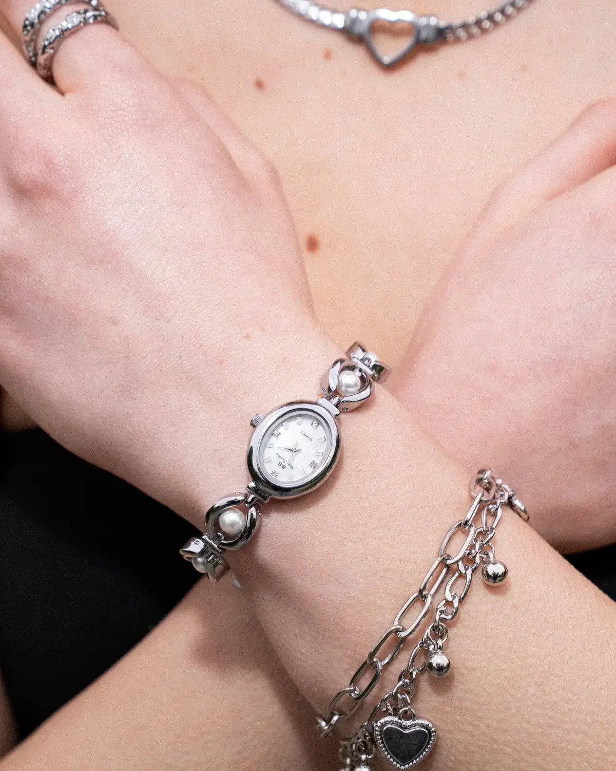 Luxury Ladies Watch with Pearl Details