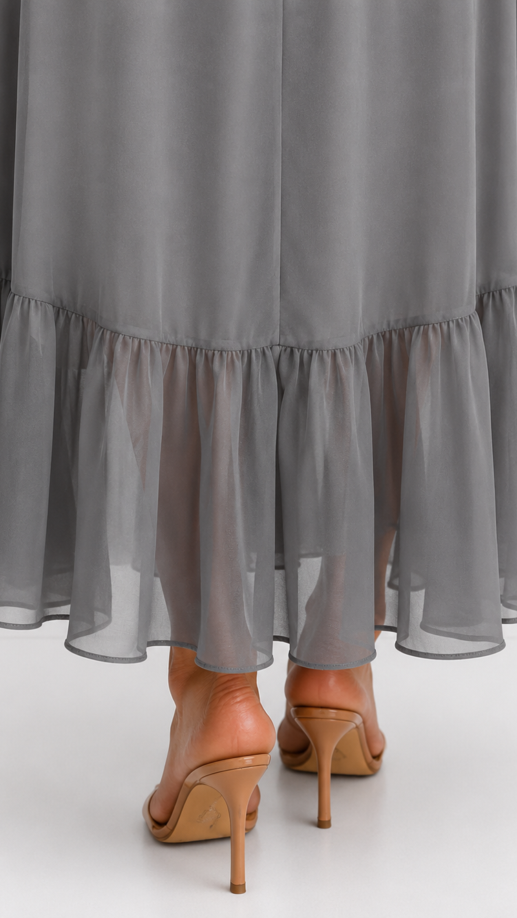 Eloise | Elegant Chiffon Wrap Maxi Dress