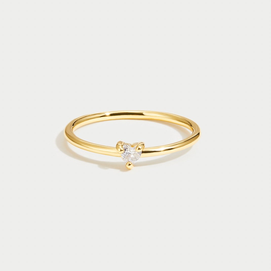 Jimena - Crystal Heart Ring