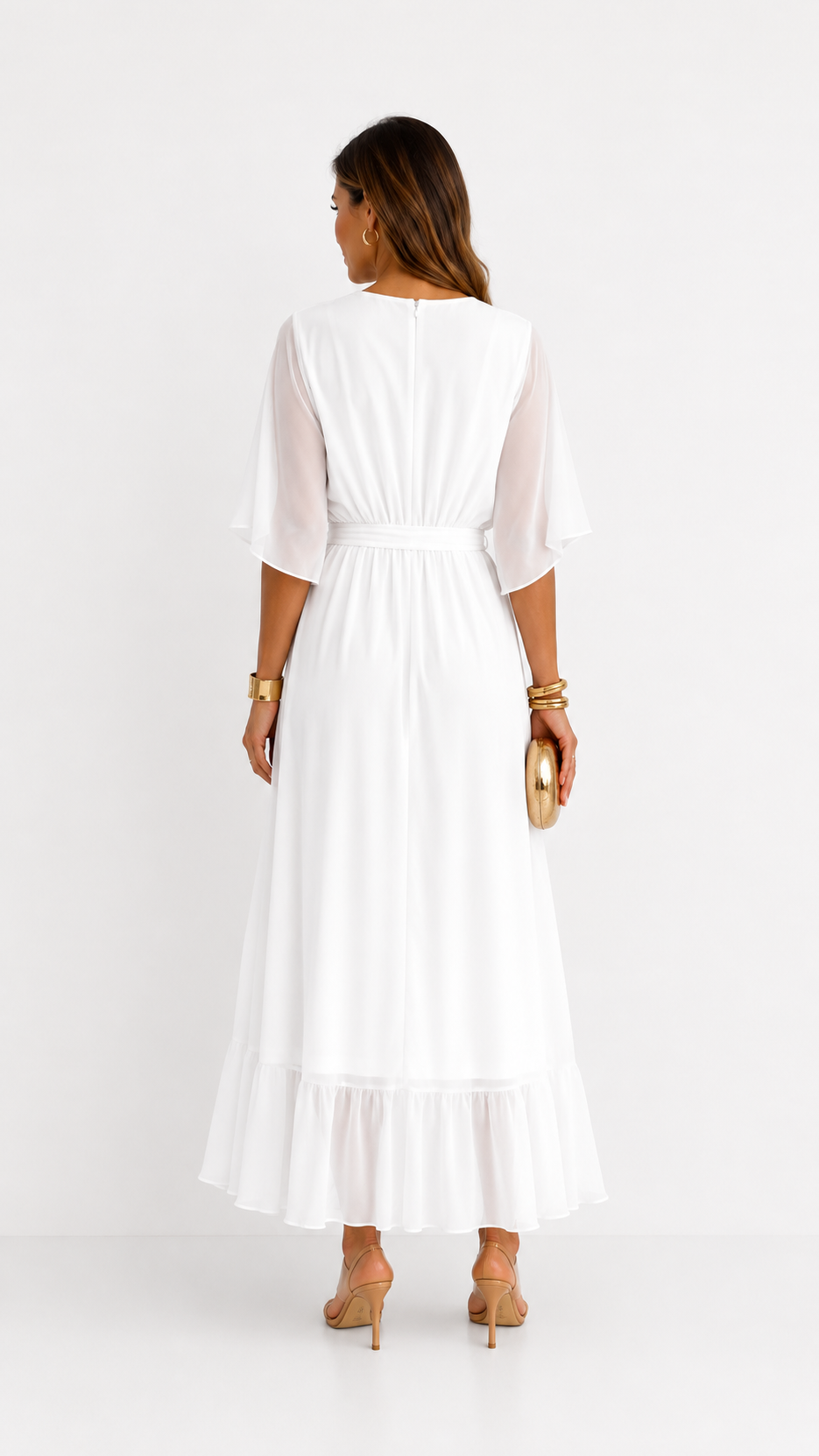 Eloise | Elegant Chiffon Wrap Maxi Dress