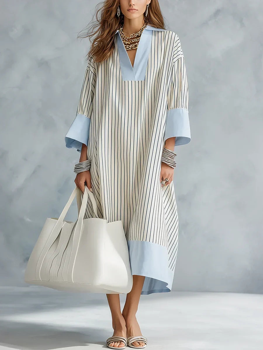 Marilee | Elegant Striped Loose Midi Dress