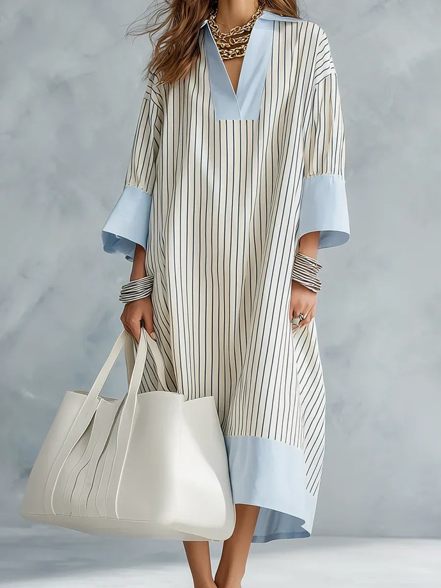 Marilee | Elegant Striped Loose Midi Dress